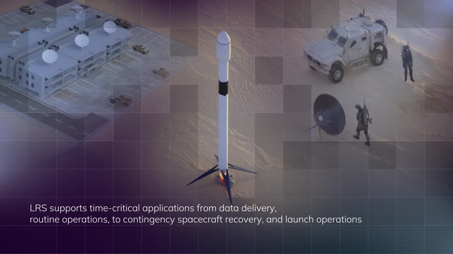 Rocket and satellite communications scenes from SES LEO Relay Services